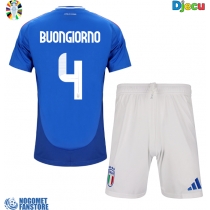 Italija Alessandro Buongiorno #4 Domaci Dres za djecu EP 2024 Kratak Rukav (+ Kratke hlače)